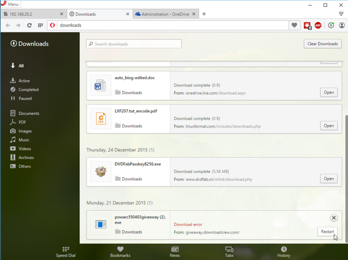 Opera download manager